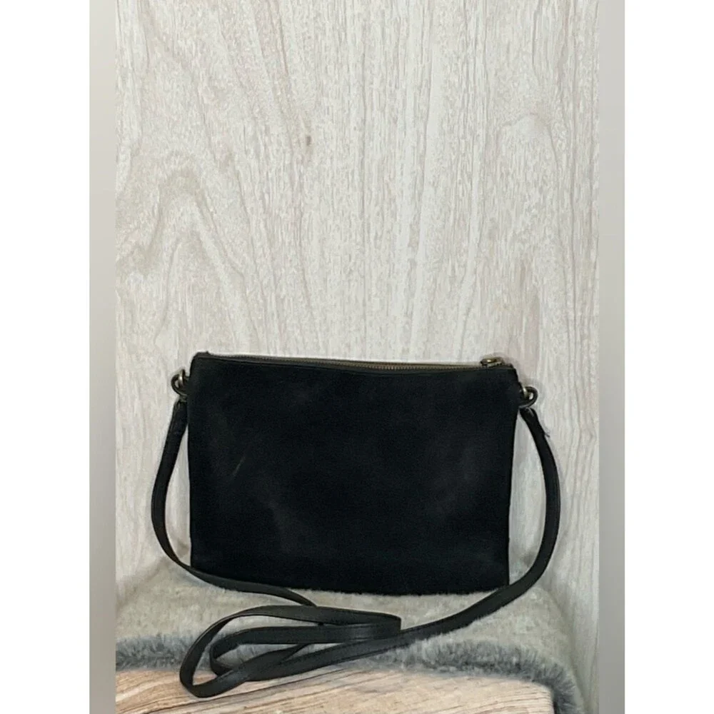 Lucky Brand Brown & Black Patchwork Chevron Crossbody